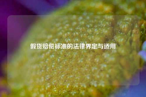 假货赔偿标准的法律界定与适用